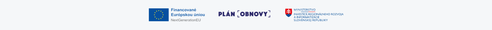 Vytvořeno s podporou: Financováno Evropskou unií – NextGenerationEU, Plán obnovy, Ministerstvo investic, regionálního rozvoje a informatizace SR, SDA