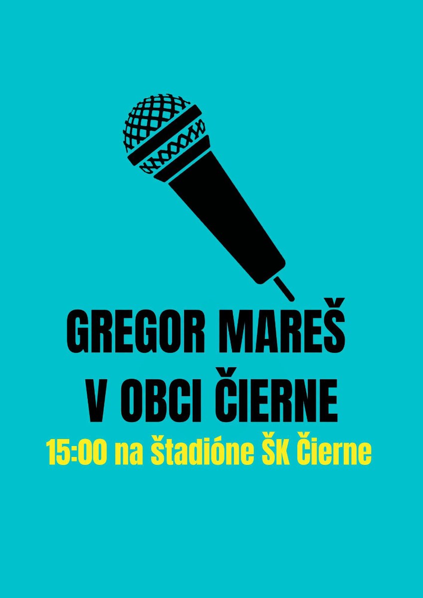 Moderátor Gregor Mareš v obci Čierne