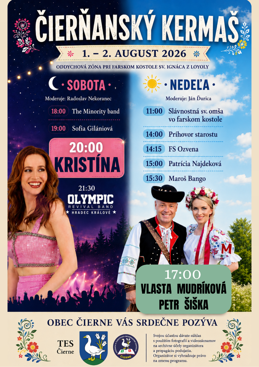 🎉 Pozvánka na Čierňanský kermaš 2026 🎉